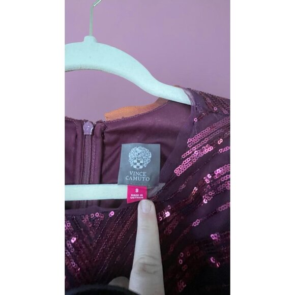 Vince Camuto Purple Sequin Dress - Size 8 NWOT - Picture 2 of 4